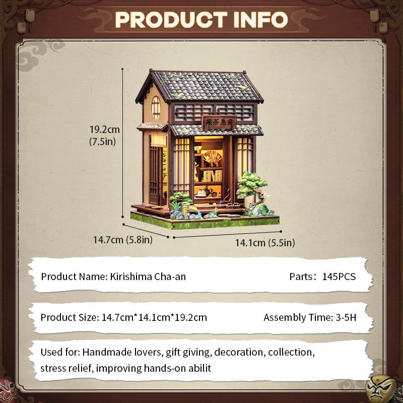 Miniature House Model Kit Kirishima Cha an CuteBee