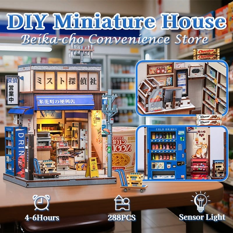 Miniature House Model Kit Beika cho Convenience Store CuteBee