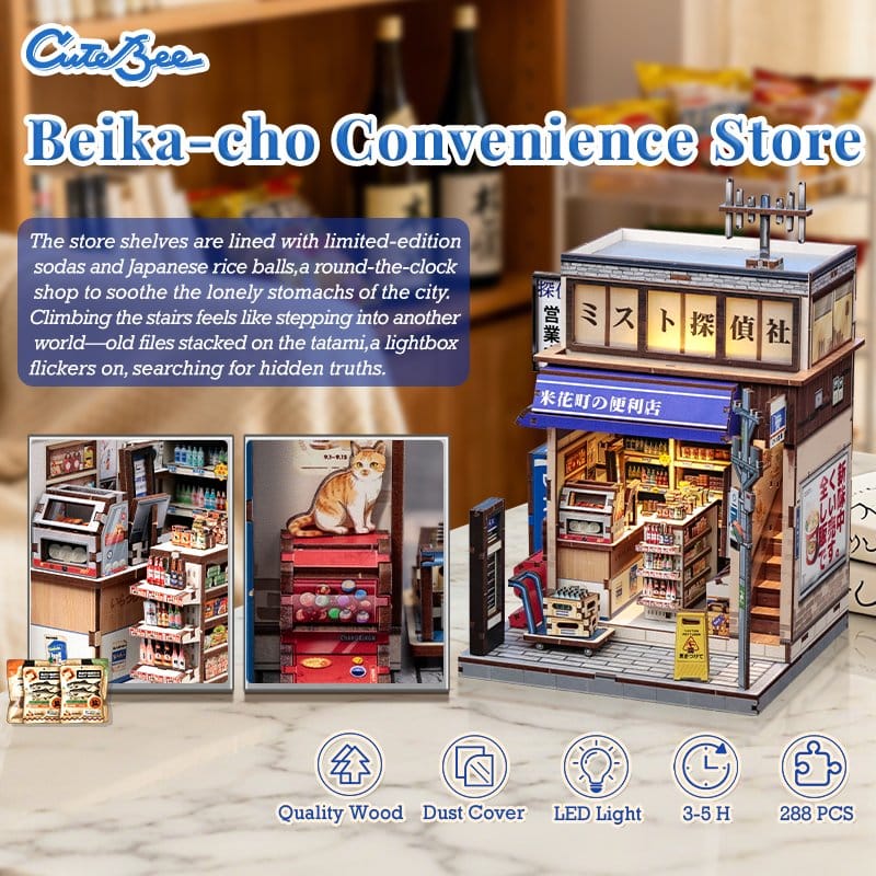 Miniature House Model Kit Beika cho Convenience Store CuteBee