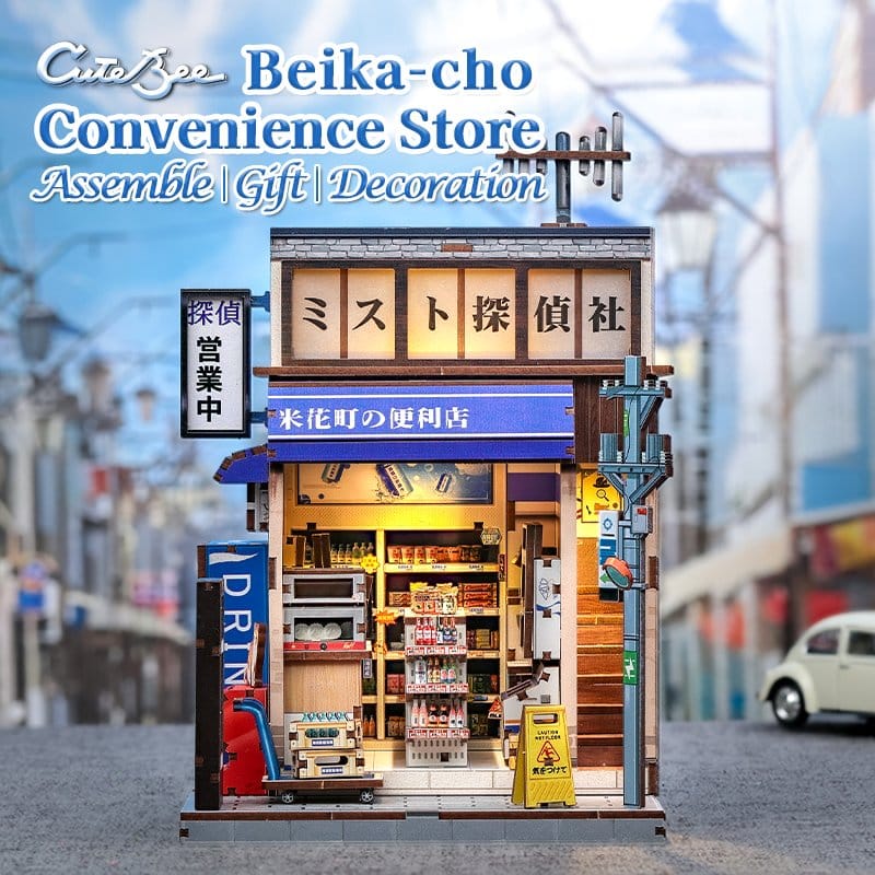 Miniature House Model Kit Beika cho Convenience Store CuteBee