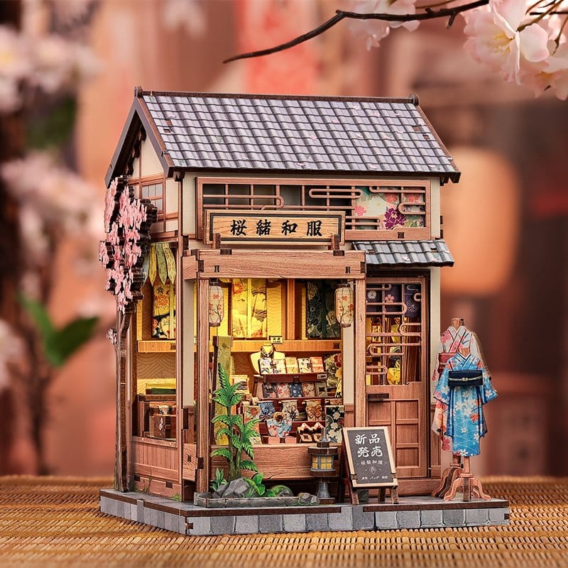 Miniature House Model Kit Sakura O Kimono Shop CuteBee