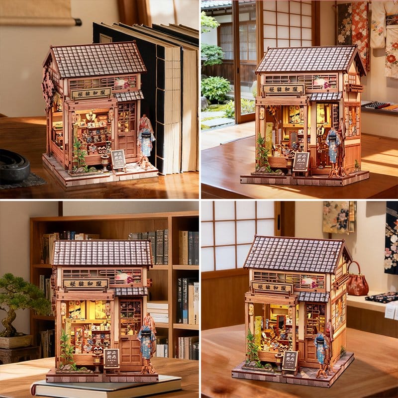 Miniature House Model Kit Sakura O Kimono Shop CuteBee
