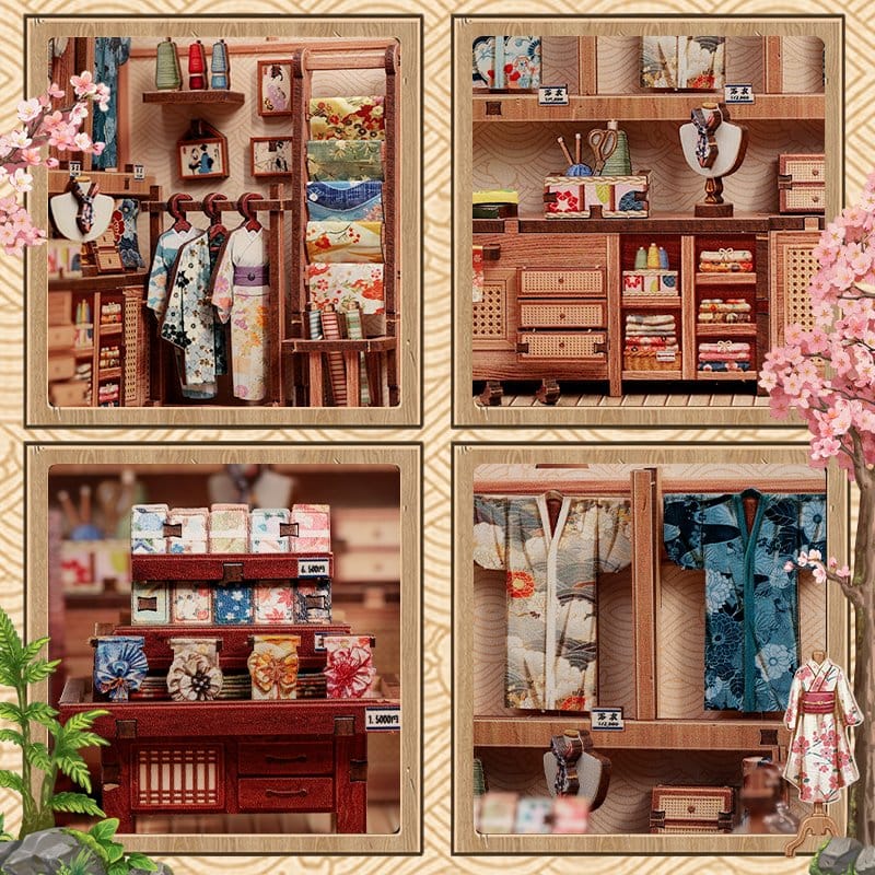 Miniature House Model Kit Sakura O Kimono Shop CuteBee