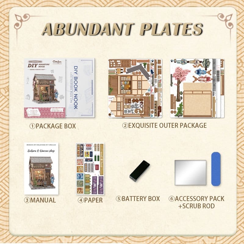 Miniature House Model Kit Sakura O Kimono Shop CuteBee