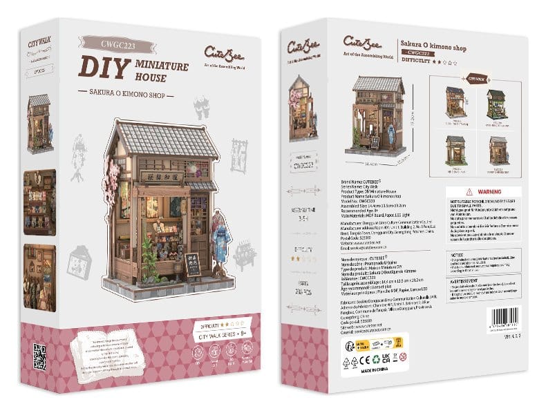 Miniature House Model Kit Sakura O Kimono Shop CuteBee