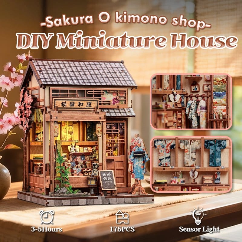 Miniature House Model Kit Sakura O Kimono Shop CuteBee