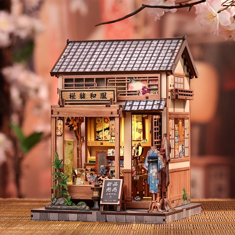 Miniature House Model Kit Sakura O Kimono Shop CuteBee