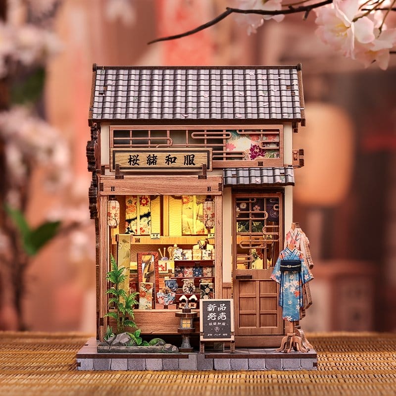 Miniature House Model Kit Sakura O Kimono Shop CuteBee