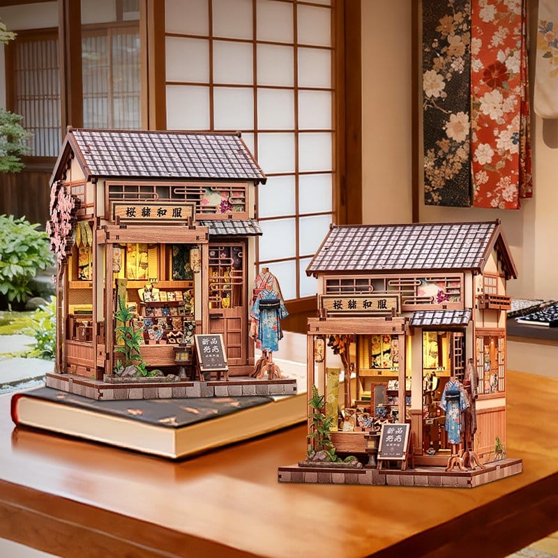 Miniature House Model Kit Sakura O Kimono Shop CuteBee