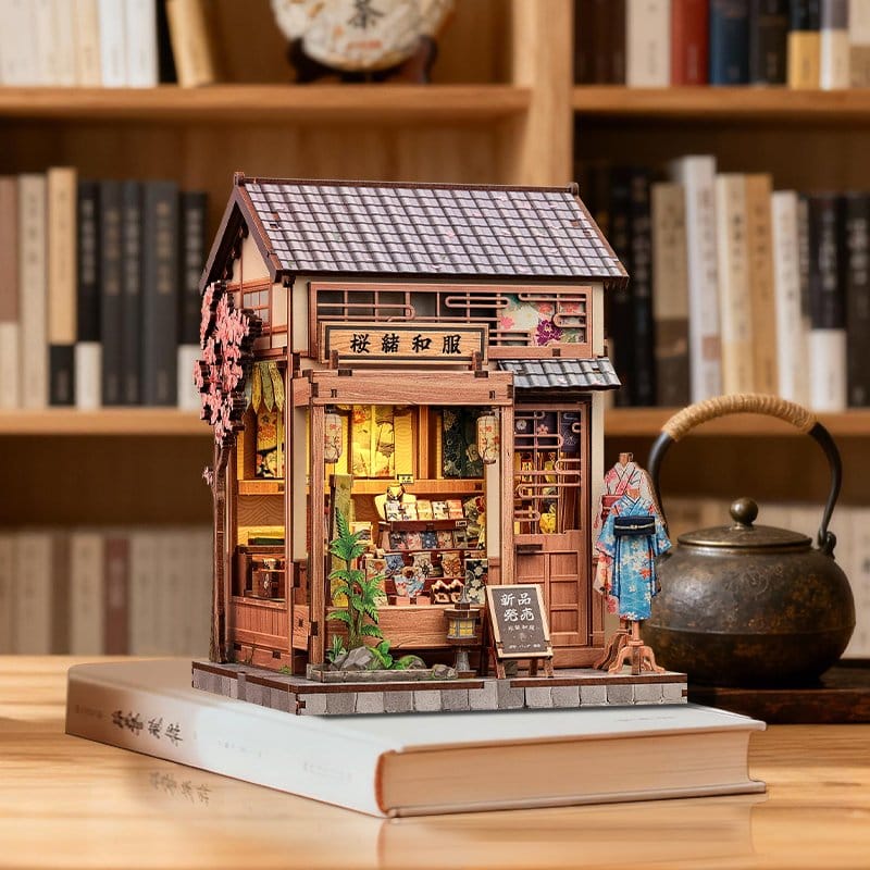 Miniature House Model Kit Sakura O Kimono Shop CuteBee