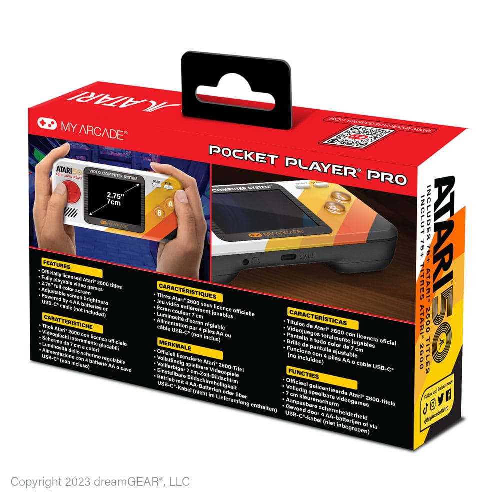 Atari Portable Gaming System Pocket Player Pro My Arcade
