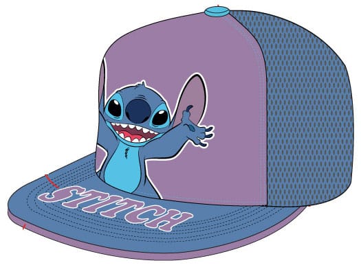 Lilo & Stitch Curved Bill Cap Stitch Standing Heroes Inc