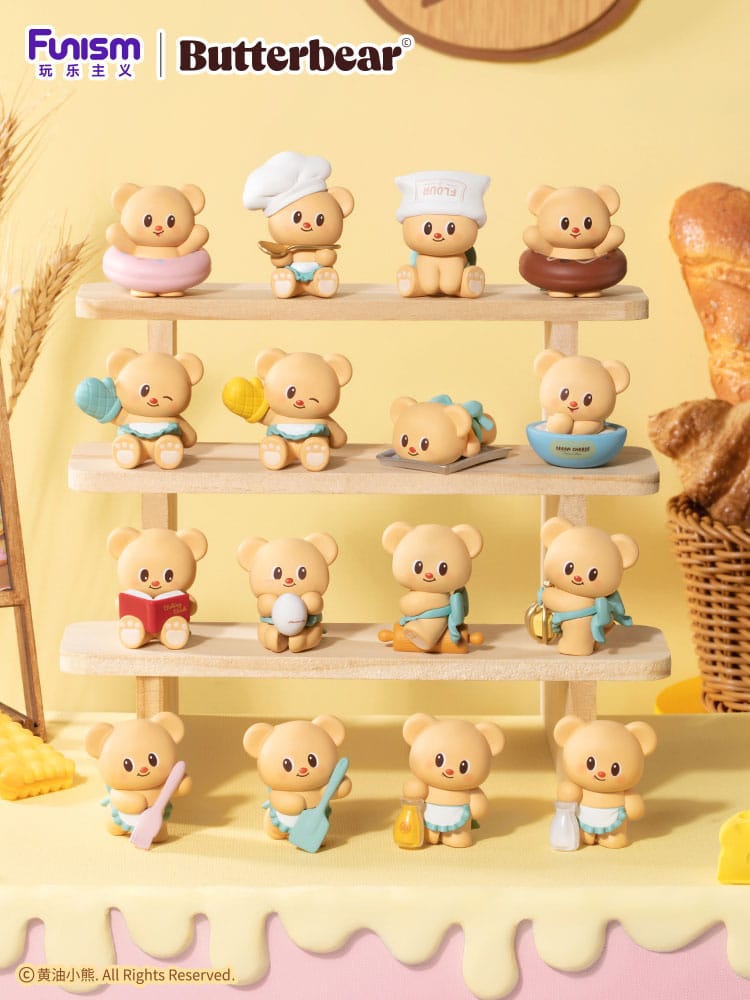 Butterbear Baked with Love Series Mini Figures 3 Pack Chubby Face Display 6 Funism