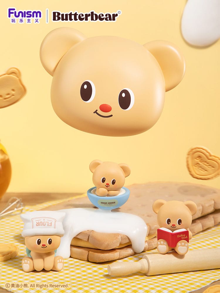 Butterbear Baked with Love Series Mini Figures 3 Pack Chubby Face Display 6 Funism
