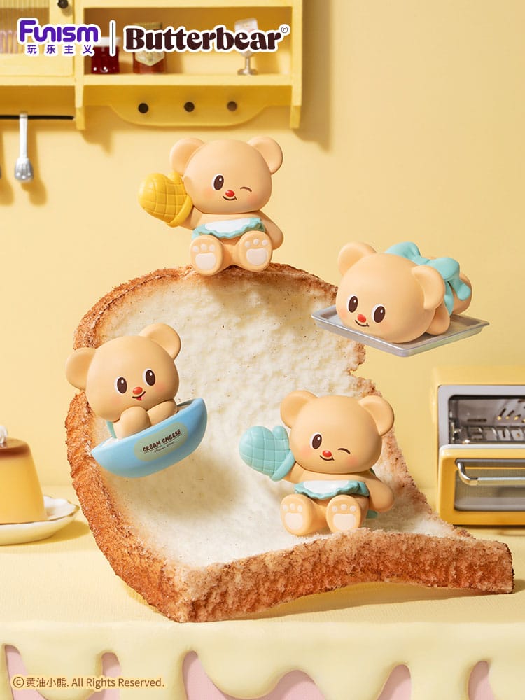 Butterbear Baked with Love Series Mini Figures 3 Pack Chubby Face Display 6 Funism