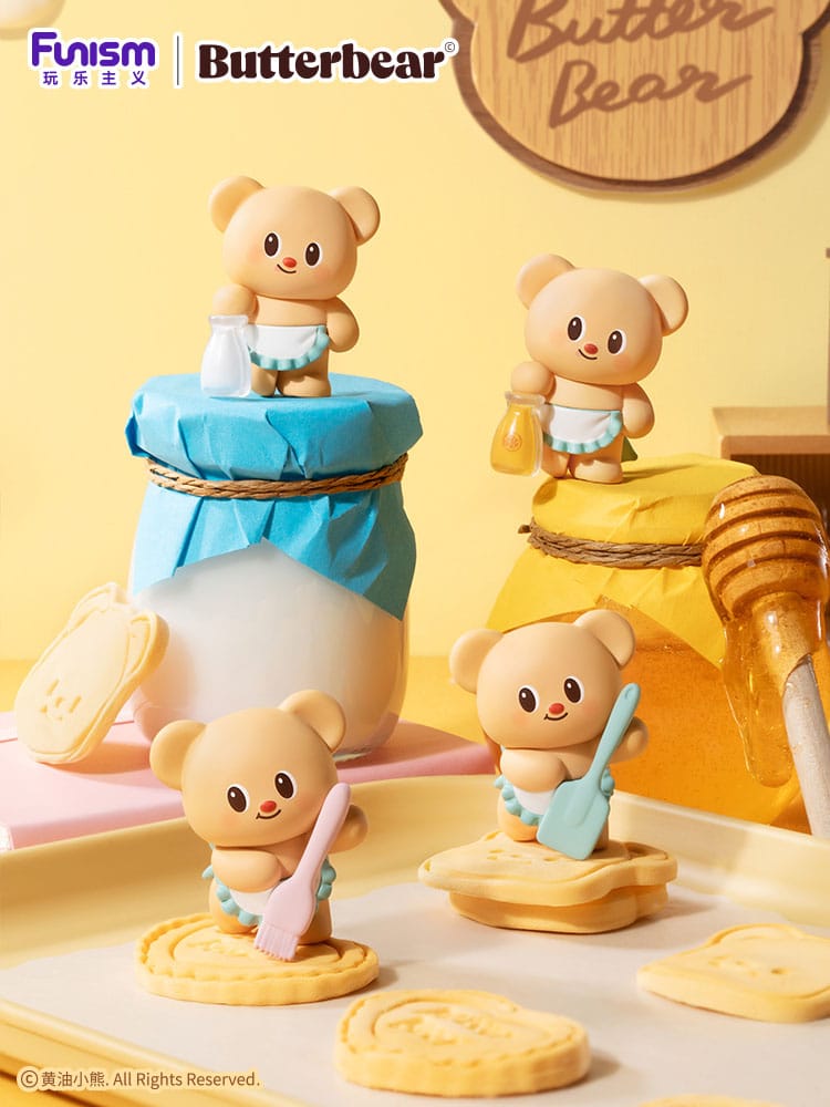 Butterbear Baked with Love Series Mini Figures 3 Pack Chubby Face Display 6 Funism