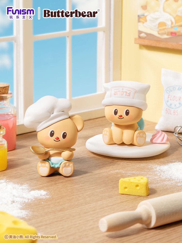 Butterbear Baked with Love Series Mini Figures 3 Pack Chubby Face Display 6 Funism