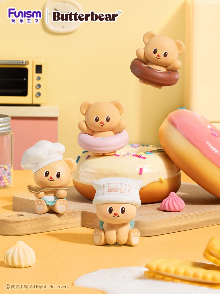 Butterbear Baked with Love Series Mini Figures 3 Pack Chubby Face Display 6 Funism