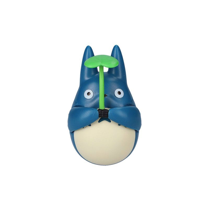 My Neighbor Totoro Round Bottomed Figurine Mid Totoro with leaf Semic