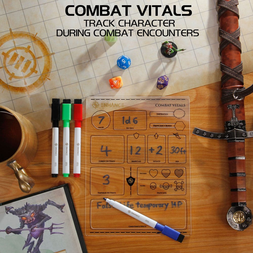 Enhance RPG Series Acrylic Character Sheet Set *English Version* Enhance