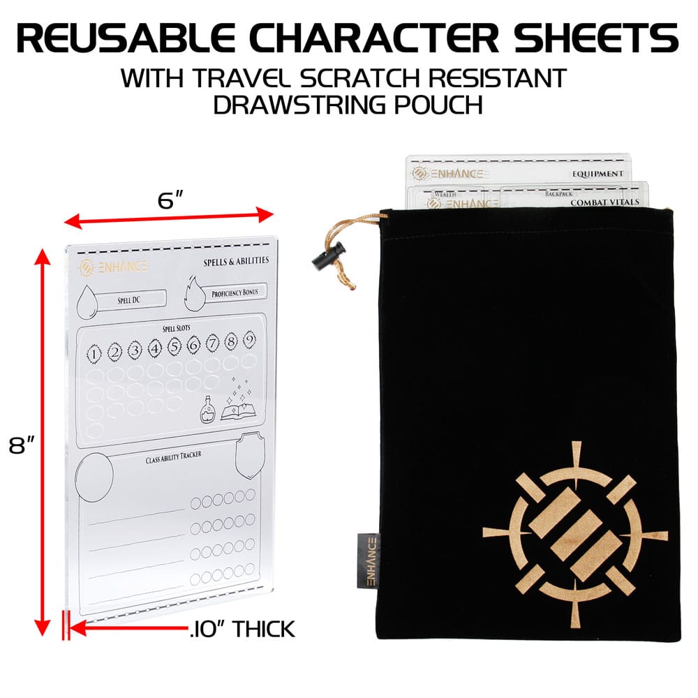 Enhance RPG Series Acrylic Character Sheet Set *English Version* Enhance