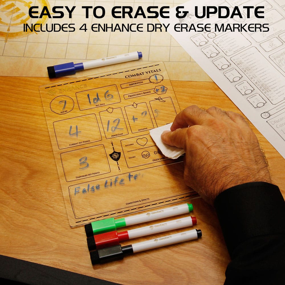 Enhance RPG Series Acrylic Character Sheet Set *English Version* Enhance