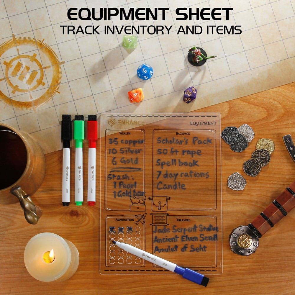 Enhance RPG Series Acrylic Character Sheet Set *English Version* Enhance