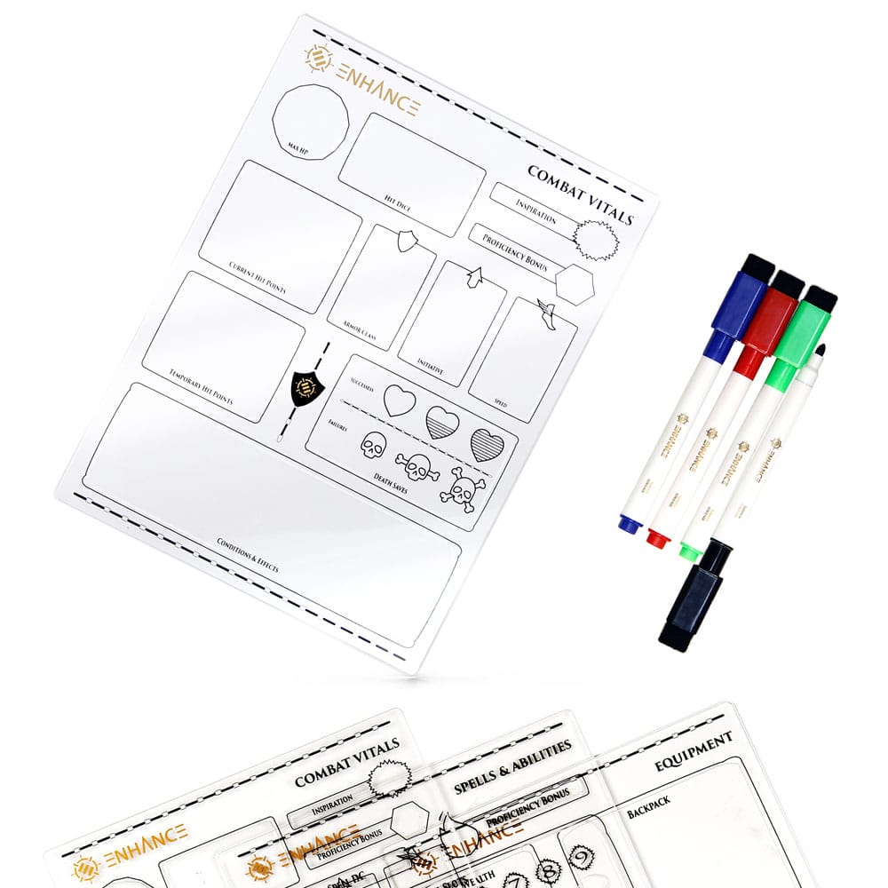 Enhance RPG Series Acrylic Character Sheet Set *English Version* Enhance