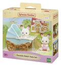 Sylvanian Families Chocolate Rabbit Twins with Stroller Set Epoch Toys