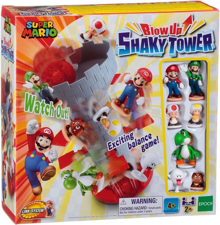 Super Mario game Blow Up! Shaky Tower Epoch Toys
