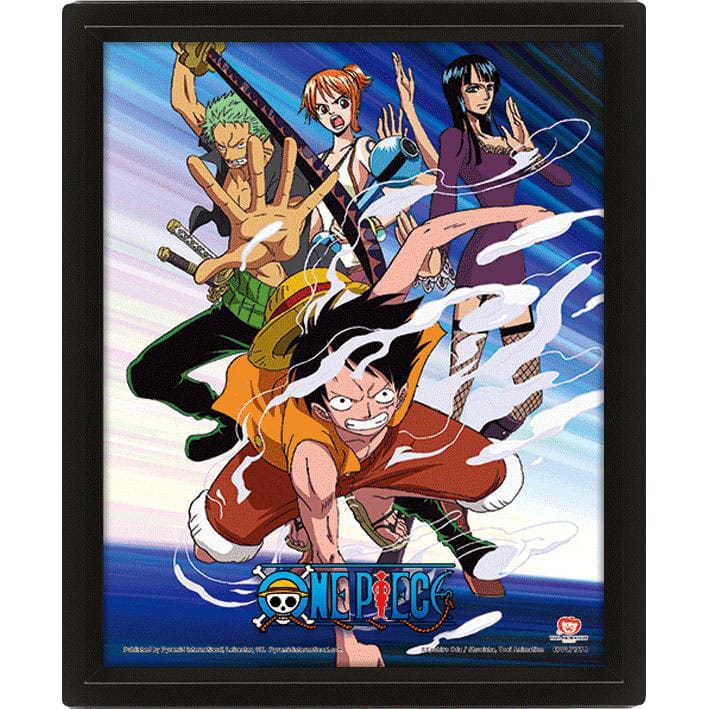 One Piece 3D Lenticular Poster Straw Hat Pirates Assault Pyramid International