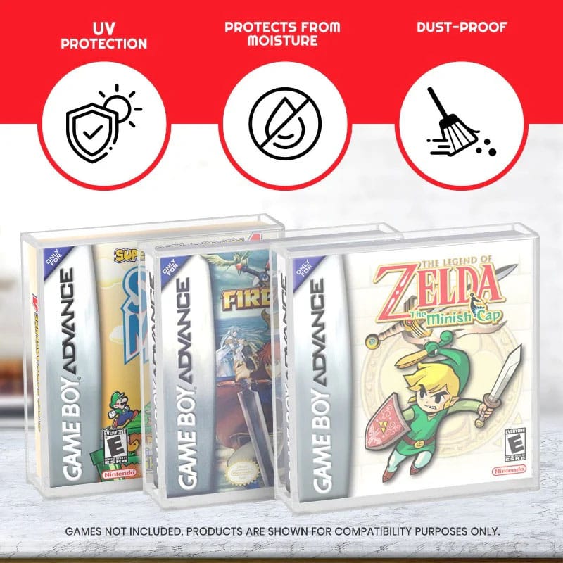 Acrylic Case 2 Pack for Gameboy/Gameboy Advance Games Evoretro