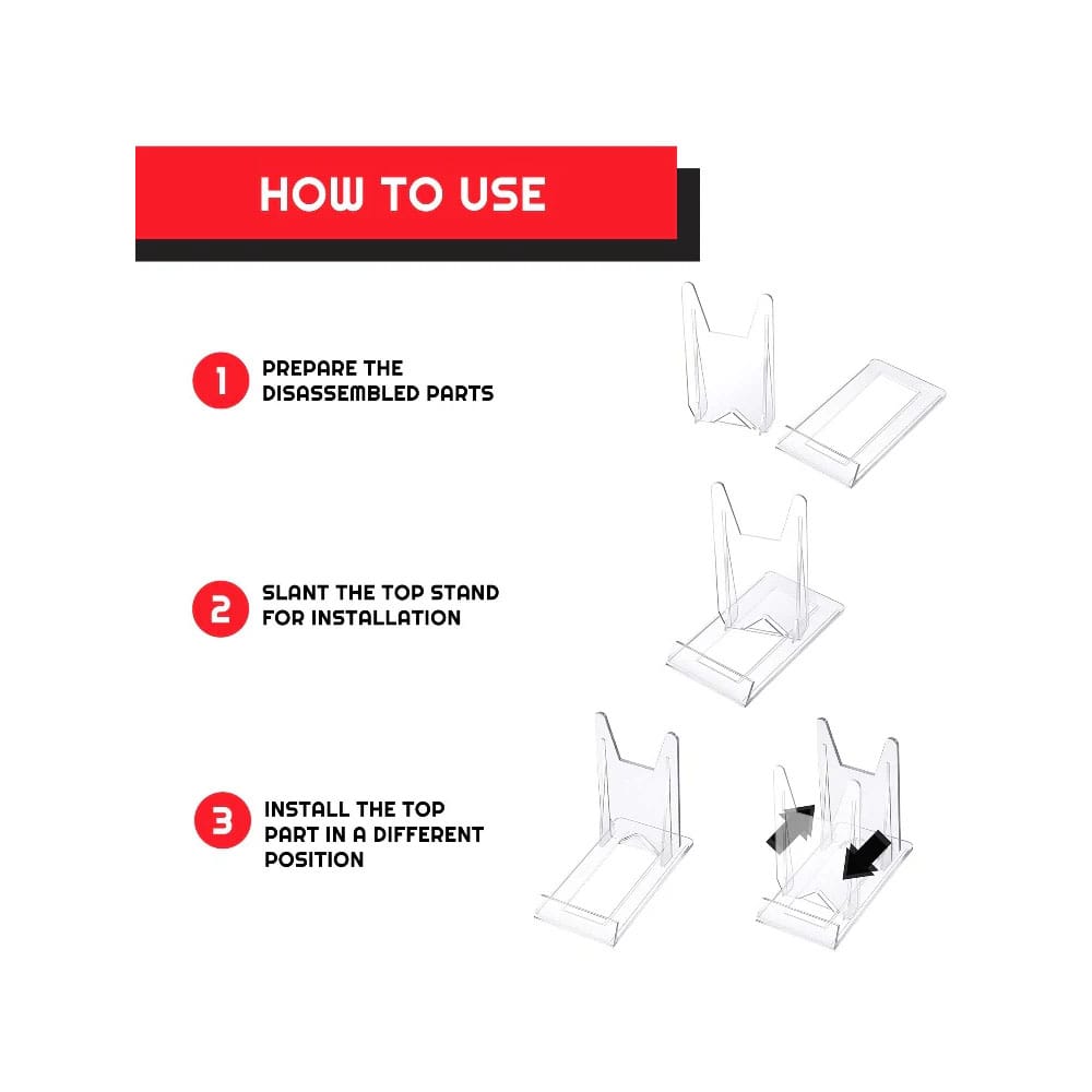 Adjustable Easel Stand 6 Pack Compatible with Video Game Cases Evoretro