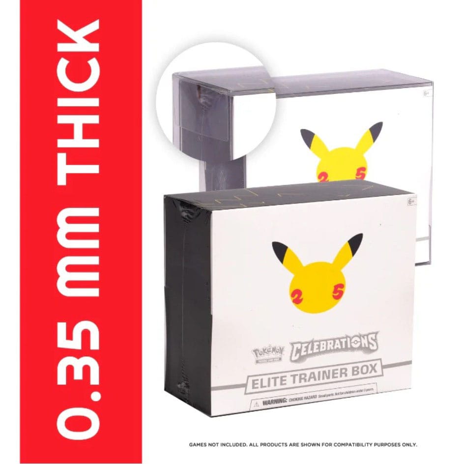 PET Protectors 5 Pack for Booster Boxes / Elite Trainer Boxes Ver. 2 Evoretro