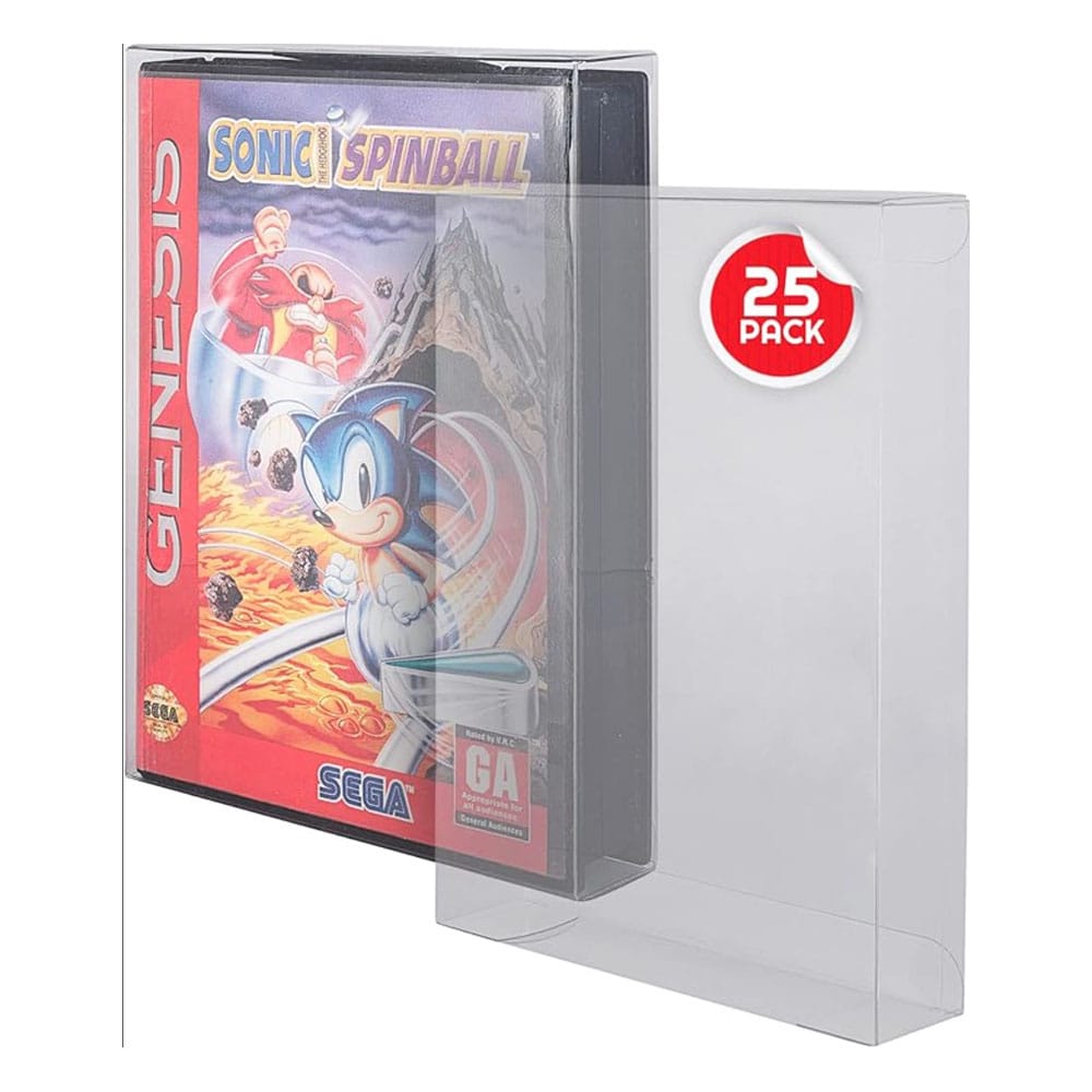 PET Protectors 25 Pack for Sega Genesis Games Evoretro
