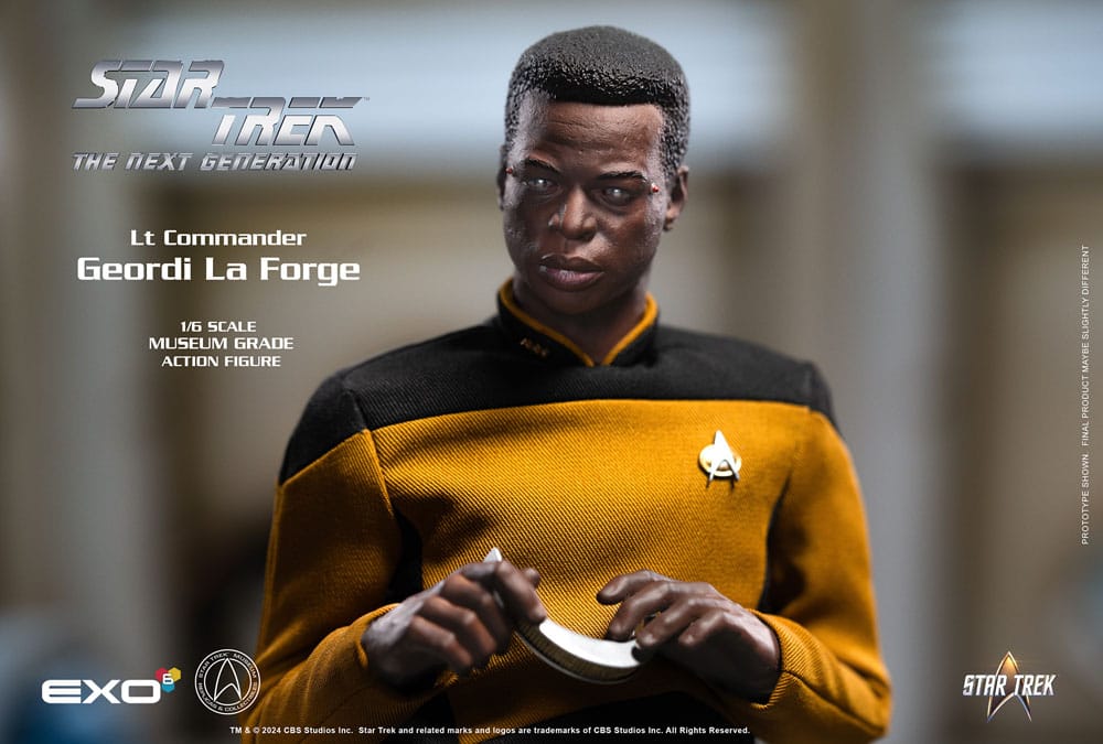 Star Trek The Next Generation Action Figure Lt. Commander Geordi La Forge Essentials Version EXO-6