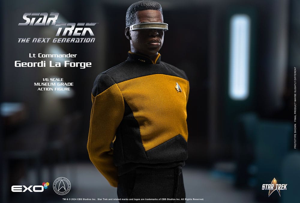 Star Trek The Next Generation Action Figure Lt. Commander Geordi La Forge Essentials Version EXO-6