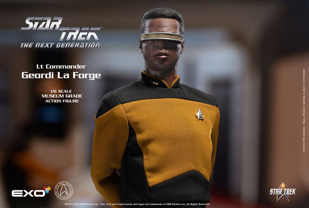 Star Trek The Next Generation Action Figure Lt. Commander Geordi La Forge Essentials Version EXO-6