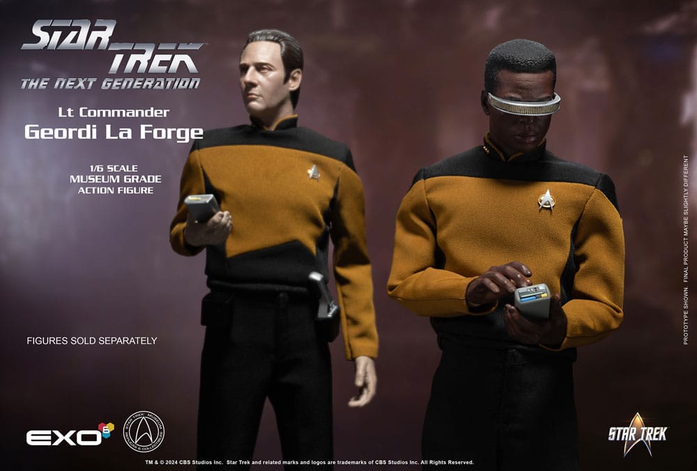 Star Trek The Next Generation Action Figure Lt. Commander Geordi La Forge Essentials Version EXO-6