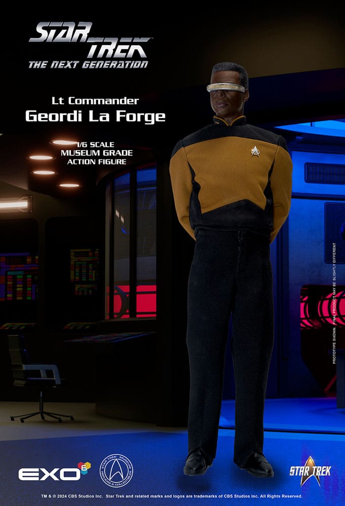 Star Trek The Next Generation Action Figure Lt. Commander Geordi La Forge Essentials Version EXO-6