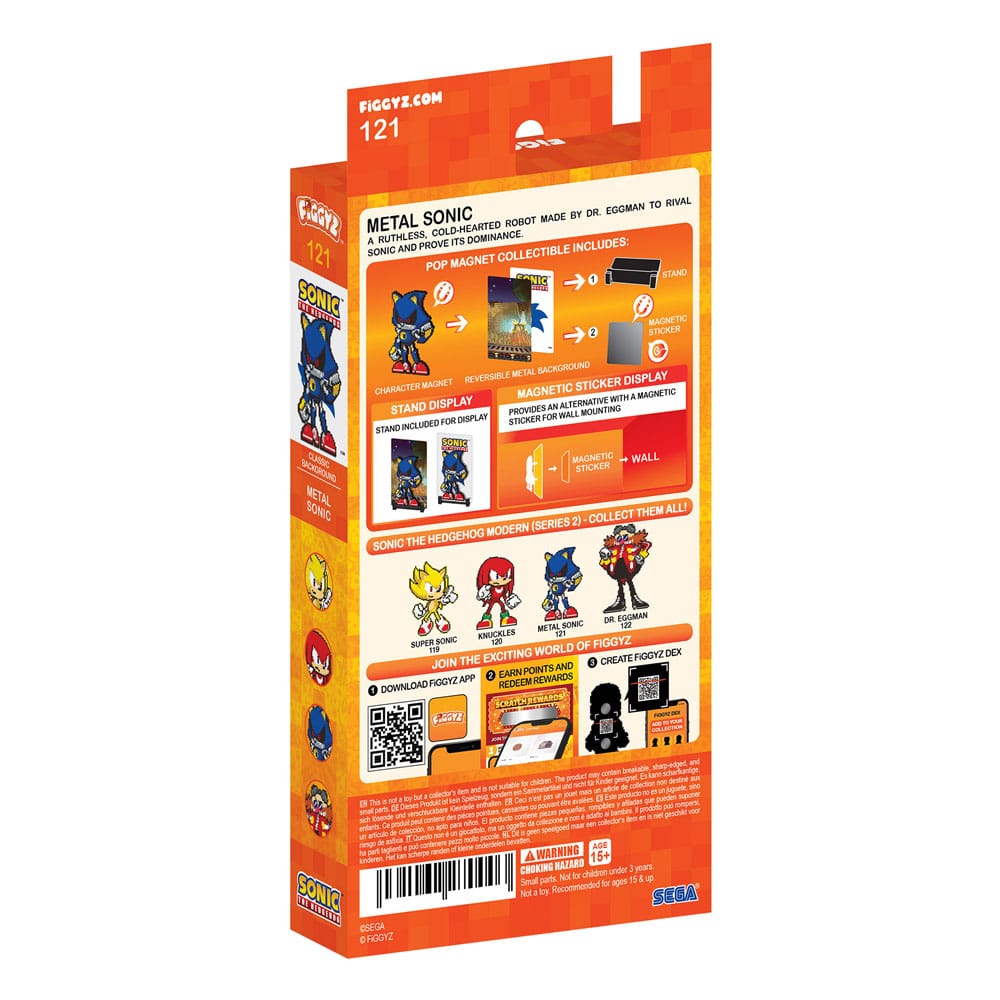 Sonic the Hedgehog Modern FiGGYZ Magnet Collectible Metal Sonic FiGGYZ