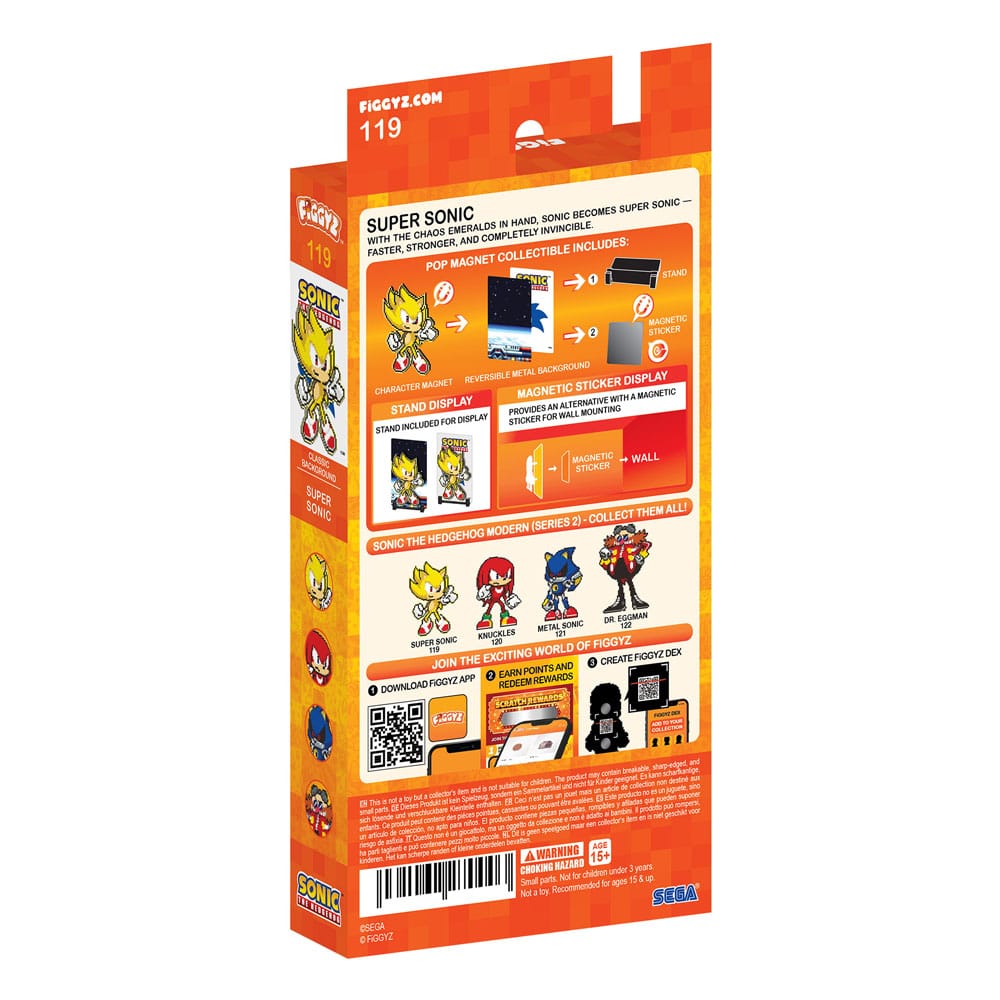 Sonic the Hedgehog Modern FiGGYZ Magnet Collectible Super Sonic FiGGYZ