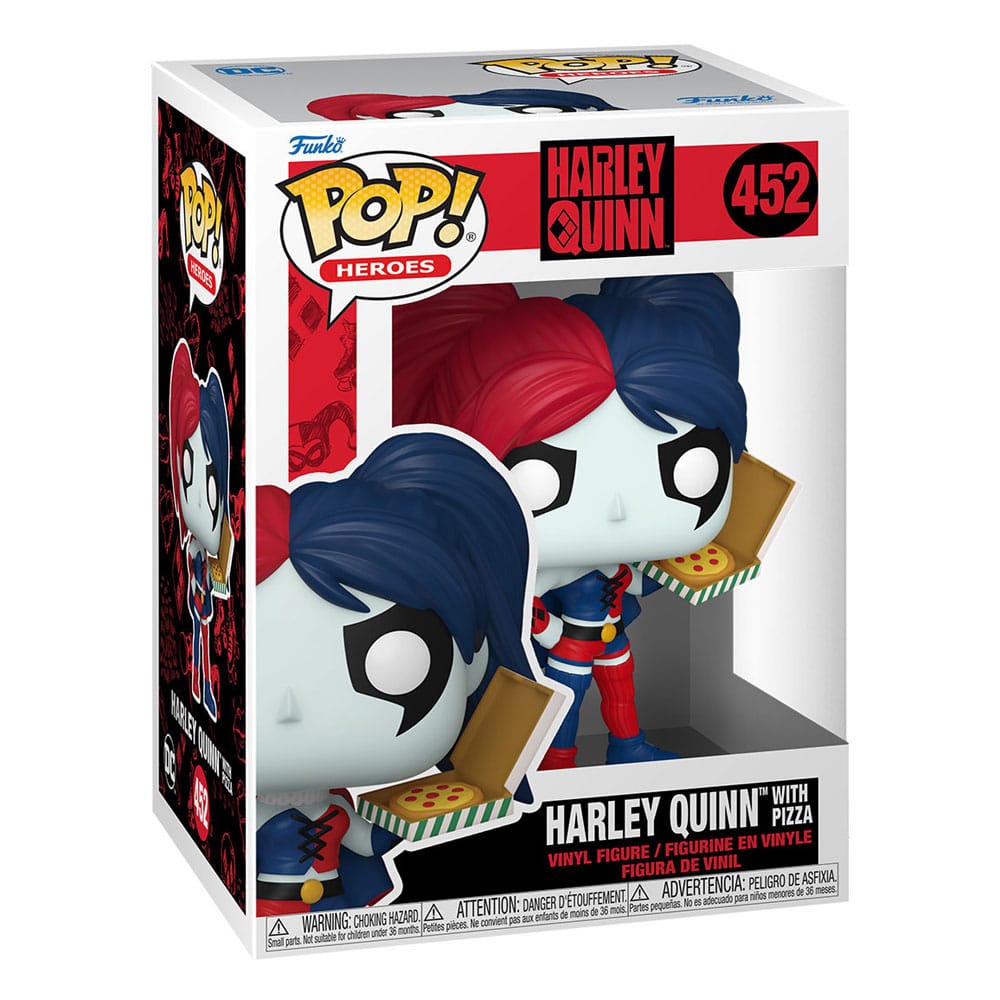 DC Comics Harley Quinn Takeover POP! Heroes Vinyl Figure Harley with Pizza Funko