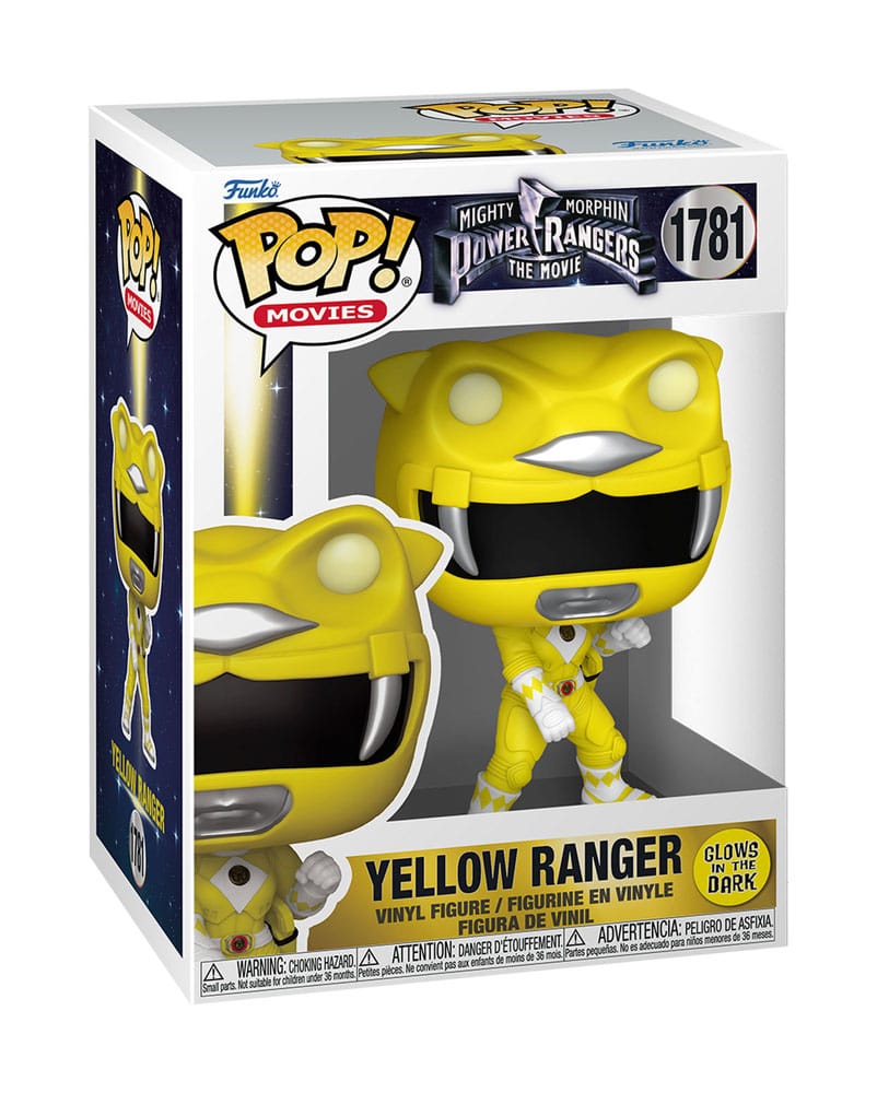 Mighty Morphin Power Rangers The Movie POP! Movies Vinyl Figures Yellow Ranger GITD Funko