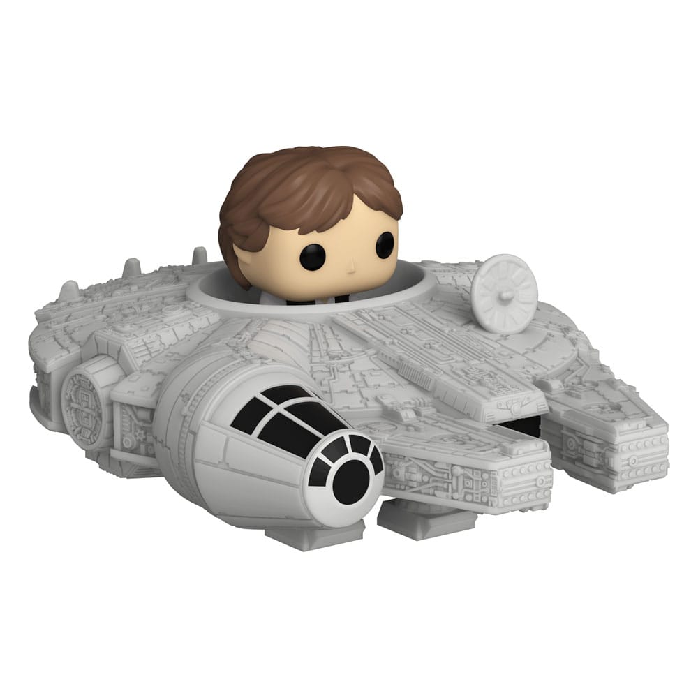 Star Wars Bitty POP! Rides Vinyl Figure Display Han Solo w/Millenium Falcon 2 Funko