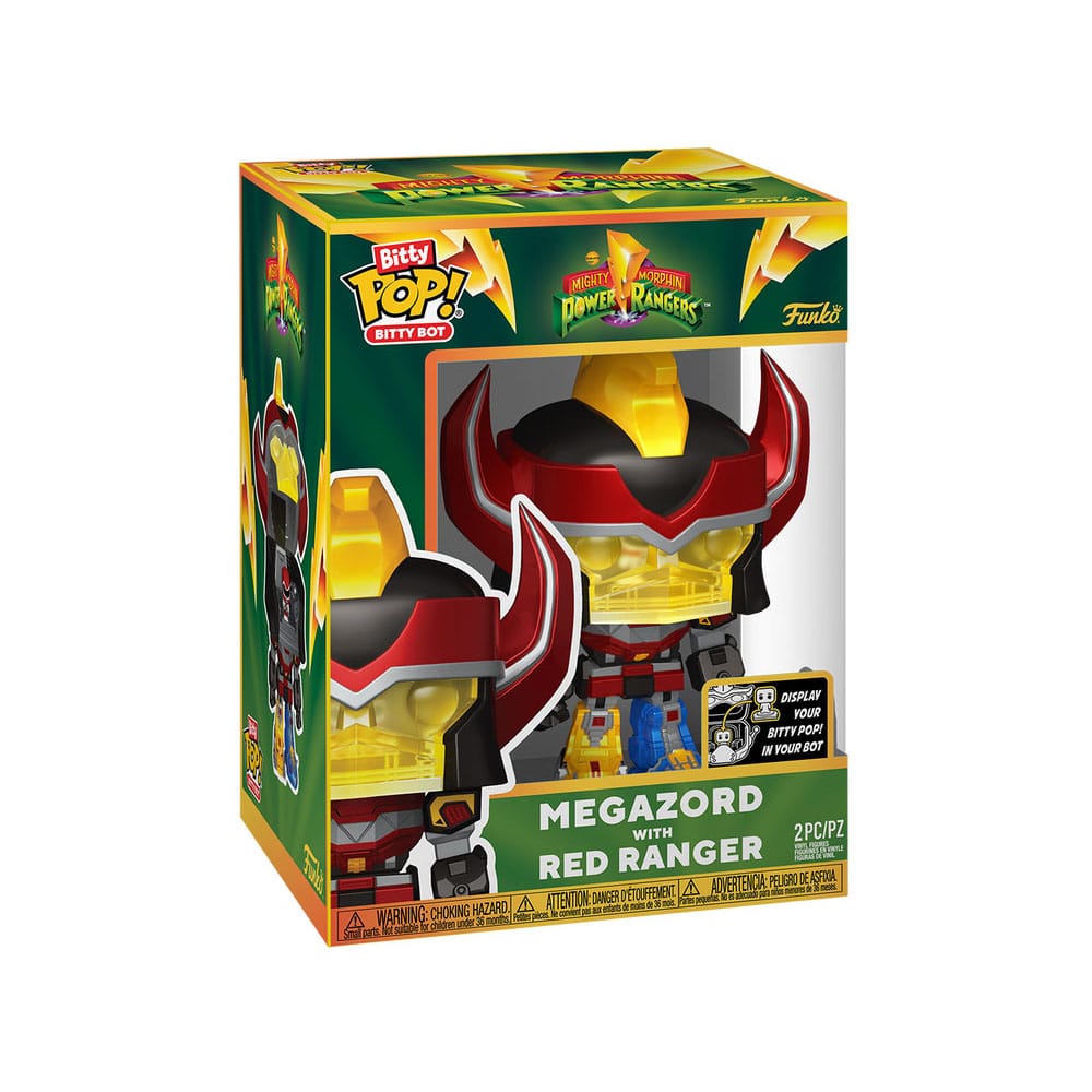 Mighty Morphin Power Rangers Bitty POP! Bots Figure 4 Pack Megazord with Red Ranger2 Funko