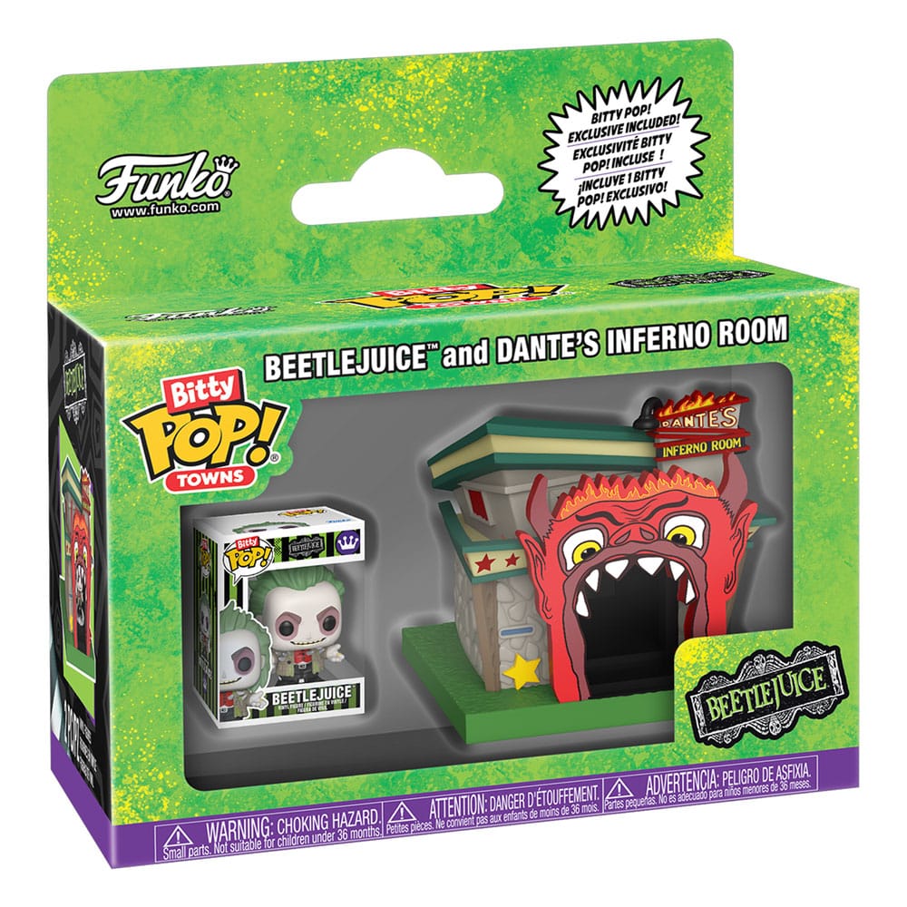 Beetlejuice Bitty POP! Towns Vinyl Figure Beetlejuice and Dante's Inferno Room Funko