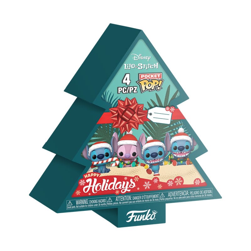 Lilo&Stitch Holiday 2025 Pocket POP! Vinyl Figure 4 Pack Tree Holiday Box Funko