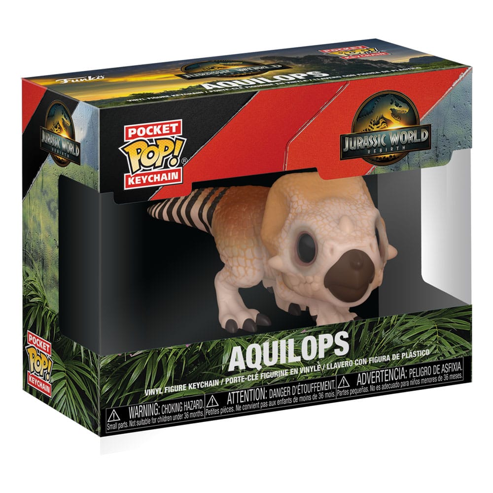 Jurassic World Rebirth Pocket POP! Vinyl Keychains Aquilops Display 12 Funko