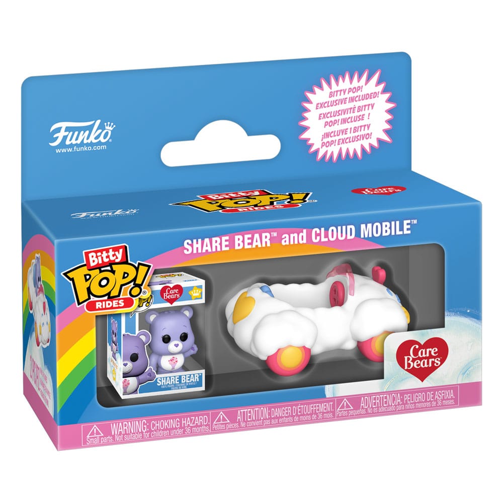 Care Bears Bitty POP! Rides Vinyl Figure Share Bear and Cloud Mobile Funko